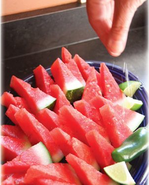 Boozy Spicy Watermelon Wedges