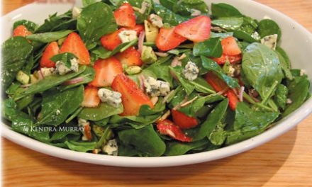 Strawberry Avocado Spinach Salad with Poppy Seed Dressing