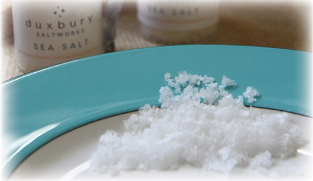 Duxbury Saltworks sea salt is harvested through a natural process of evaporating sea water from Duxbury Bay.