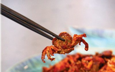 Crispy Fried Asian Shore Crab