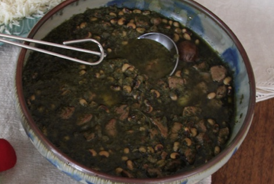 Ghormeh Sabzi : Black-eyed Peas and Herb Stew with Meat