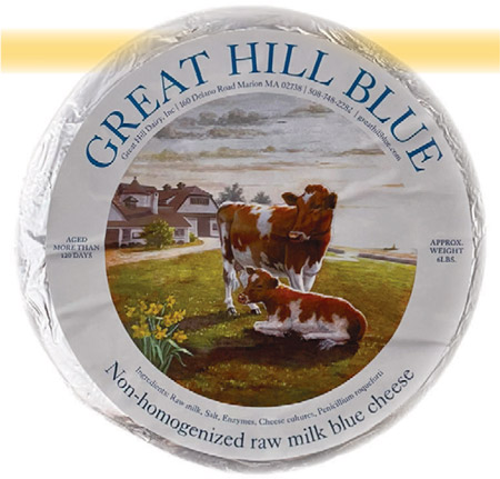 LOCAL PROVISIONS: Great Hill Blue – 3 lb Blue Cheese Half-Wheel